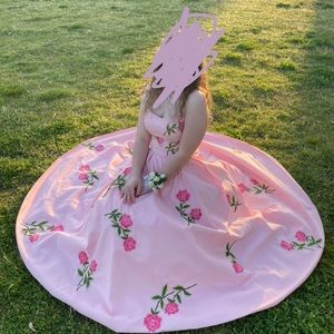 Pink Strapless Sherri Hill Prom Dress